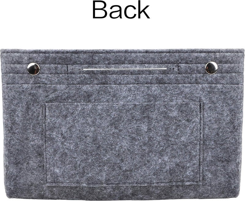 Vercord Felt Purse Tote Organizer Insert Divider Inside Handbag for Women Medium Grey - Image 4